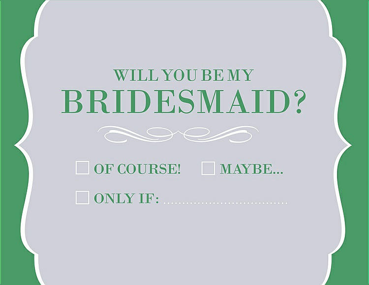 Front View - Dove & Juniper Will You Be My Bridesmaid Card - Checkbox