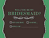 Front View Thumbnail - Espresso & Juniper Will You Be My Bridesmaid Card - Checkbox