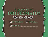 Front View Thumbnail - Latte & Juniper Will You Be My Bridesmaid Card - Checkbox