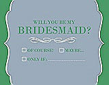 Front View Thumbnail - Platinum & Juniper Will You Be My Bridesmaid Card - Checkbox