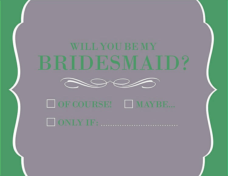Front View - Shadow & Juniper Will You Be My Bridesmaid Card - Checkbox