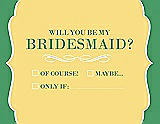 Front View Thumbnail - Sunflower & Juniper Will You Be My Bridesmaid Card - Checkbox