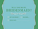 Front View Thumbnail - Spa & Juniper Will You Be My Bridesmaid Card - Checkbox