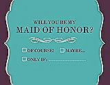 Front View Thumbnail - Capri & Italian Plum Will You Be My Maid of Honor Card - Checkbox