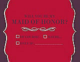 Front View Thumbnail - Flame & Italian Plum Will You Be My Maid of Honor Card - Checkbox