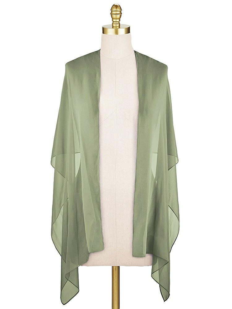 Front View - Sage Lux Chiffon Stole