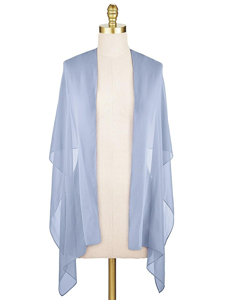 Front View - Sky Blue Lux Chiffon Stole