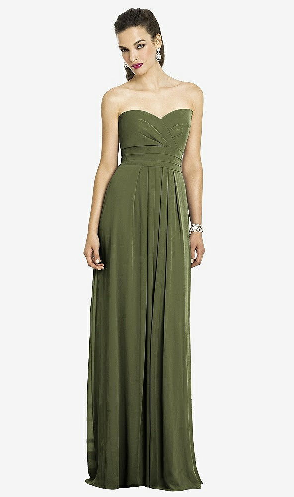 Front View - Olive Green After Six Bridesmaids Style 6669