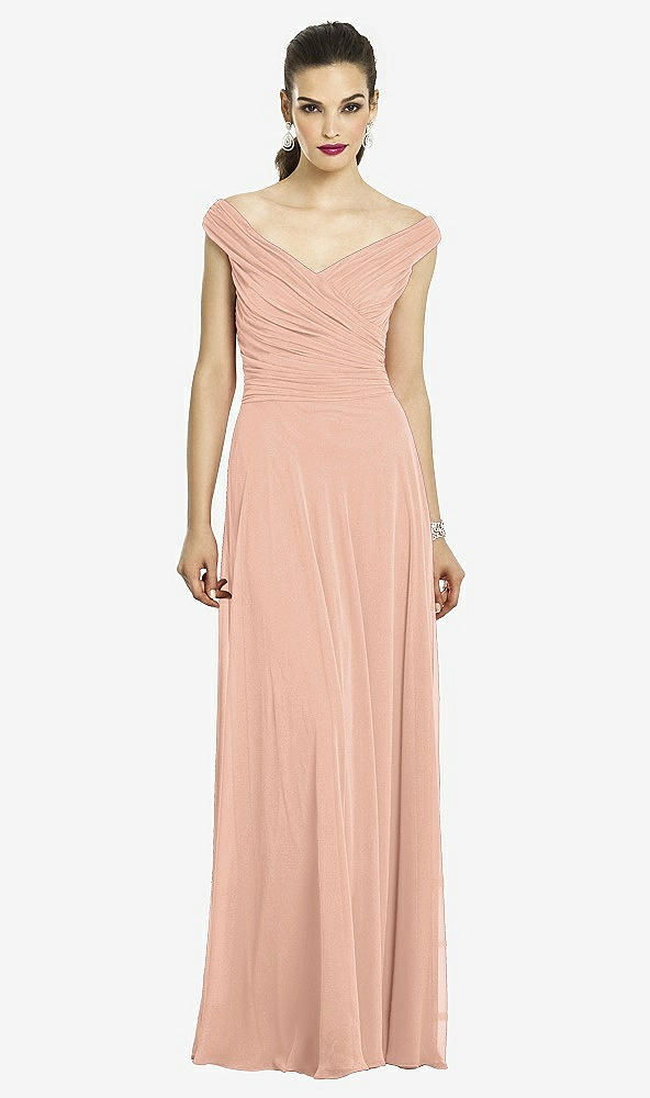 Front View - Pale Peach After Six Bridesmaids Style 6667