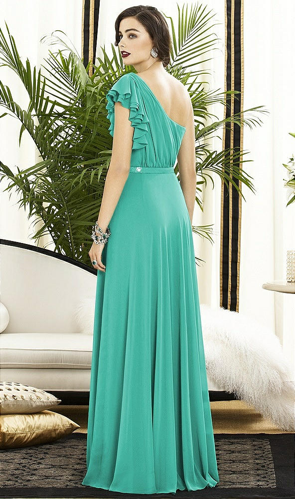 Back View - Pantone Turquoise Dessy Collection Style 2885