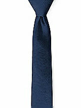 Front View Thumbnail - Midnight Navy Peau de Soie Narrow Ties by After Six