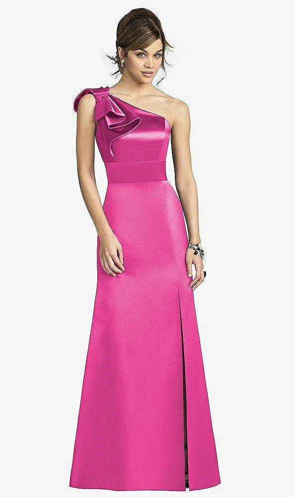 Front View - Fuchsia After Six Bridesmaids Style 6674