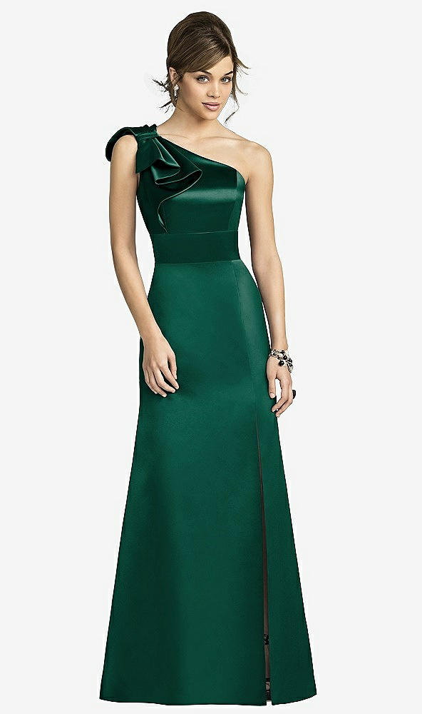 Front View - Hunter Green After Six Bridesmaids Style 6674