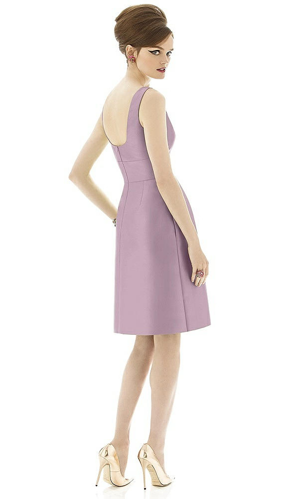 Back View - Suede Rose Alfred Sung Bridesmaid Dress D654