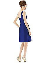Rear View Thumbnail - Cobalt Blue Alfred Sung Bridesmaid Dress D654