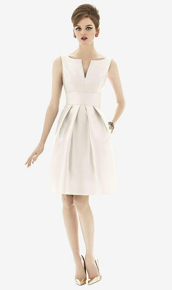 Front View - Ivory Alfred Sung Bridesmaid Dress D654