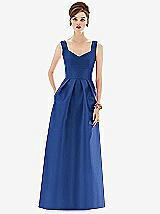 Front View Thumbnail - Classic Blue Alfred Sung Bridesmaid Dress D659