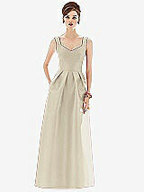 Front View Thumbnail - Champagne Alfred Sung Bridesmaid Dress D659