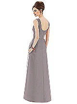 Rear View Thumbnail - Cashmere Gray Alfred Sung Bridesmaid Dress D659