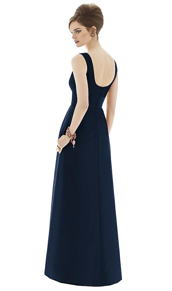Back View - Midnight Navy Alfred Sung Bridesmaid Dress D659