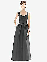 Front View Thumbnail - Pewter Alfred Sung Bridesmaid Dress D659