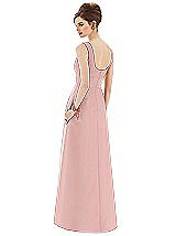 Rear View Thumbnail - Rose - PANTONE Rose Quartz Alfred Sung Bridesmaid Dress D659