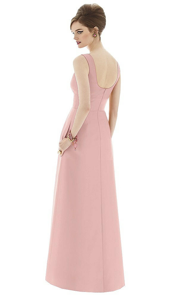 Back View - Rose - PANTONE Rose Quartz Alfred Sung Bridesmaid Dress D659