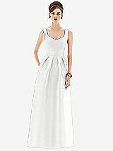 Front View Thumbnail - White Alfred Sung Bridesmaid Dress D659