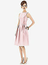 Front View Thumbnail - Ballet Pink Alfred Sung Open Back Cocktail Dress D660