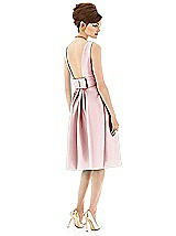 Rear View Thumbnail - Ballet Pink Alfred Sung Open Back Cocktail Dress D660