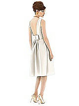 Rear View Thumbnail - Ivory Alfred Sung Open Back Cocktail Dress D660