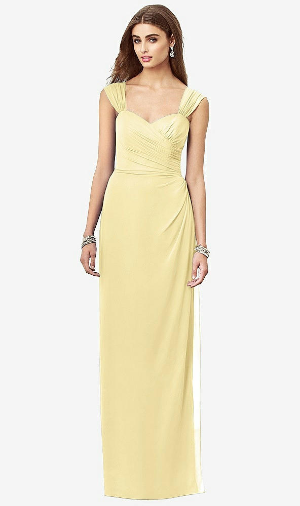 Front View - Pale Yellow After Six Bridesmaid Dress 6693