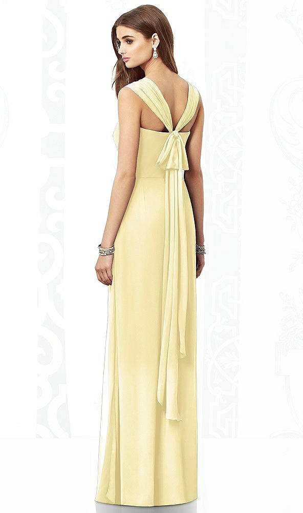 Back View - Pale Yellow After Six Bridesmaid Dress 6693
