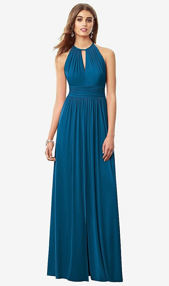 Front View - Ocean Blue After Six Bridesmaid Dress 6696