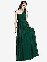 Front View Thumbnail - Hunter Green Junior Bridesmaid Dress JR526