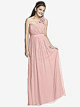 Front View Thumbnail - Rose - PANTONE Rose Quartz Junior Bridesmaid Dress JR526