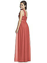 Rear View Thumbnail - Coral Pink Junior Bridesmaid Dress JR526