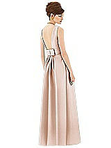 Rear View Thumbnail - Cameo Alfred Sung Open Back Satin Twill Gown D661