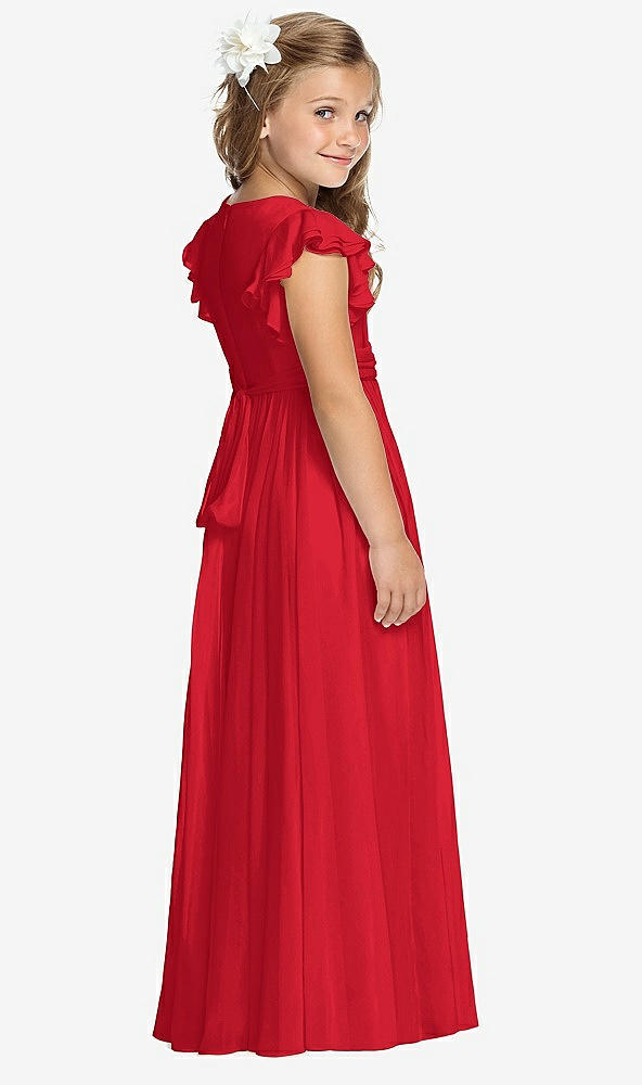 Back View - Parisian Red Flower Girl Dress FL4038
