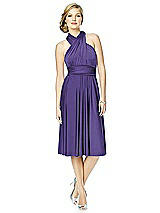 Alt View 3 Thumbnail - Regalia - PANTONE Ultra Violet Twist Wrap Convertible Cocktail Dress
