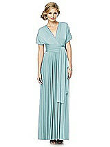 Alt View 1 Thumbnail - Canal Blue Twist Wrap Convertible Maxi Dress