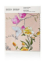 Front View Thumbnail - Butterfly Botanica Pink Sand Satin Twill Swatch