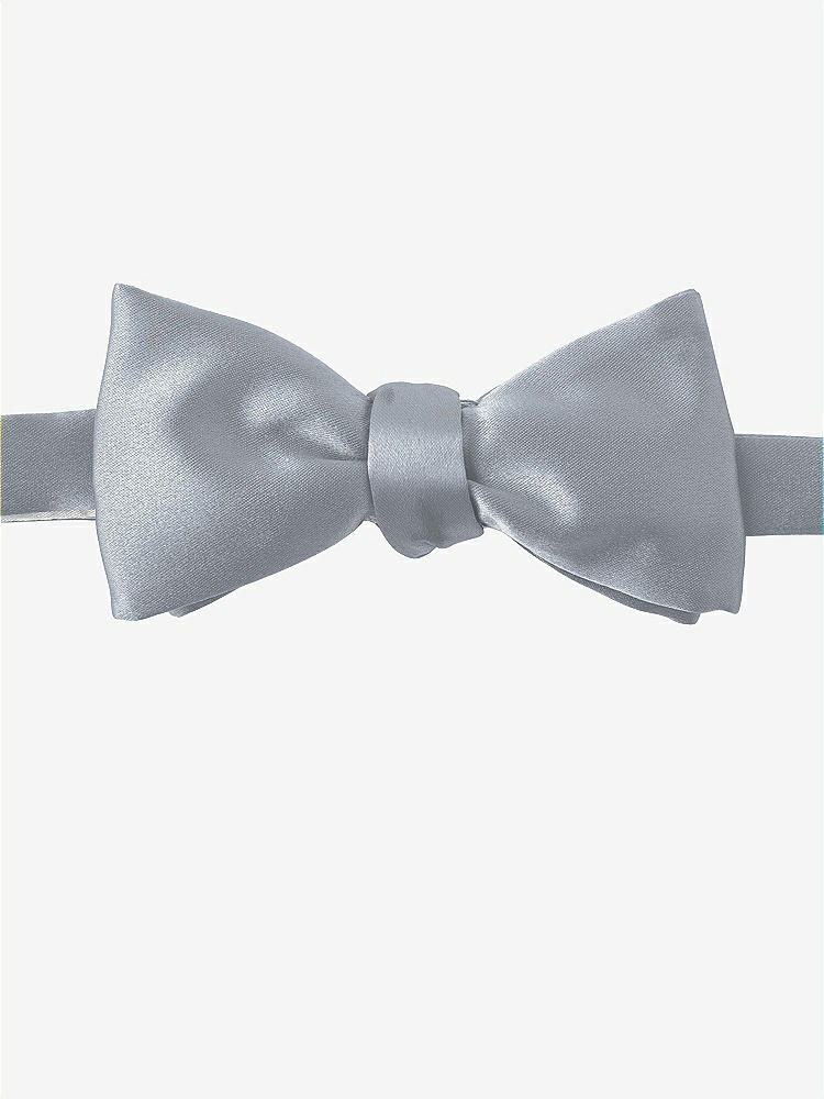 Front View - Platinum Matte Satin Bow Ties by After Six