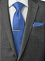 Rear View Thumbnail - Cornflower Matte Satin Pocket Squares by After Six