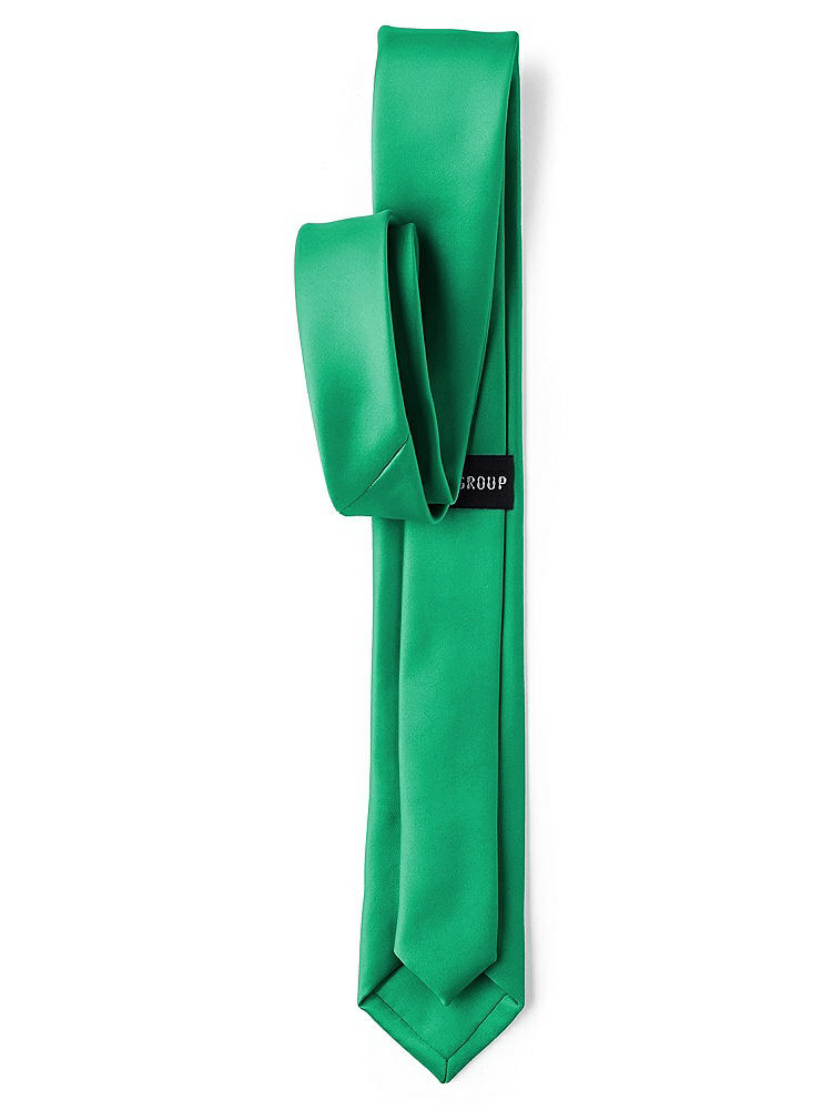 Back View - Pantone Emerald Matte Satin Narrow Ties by After Six