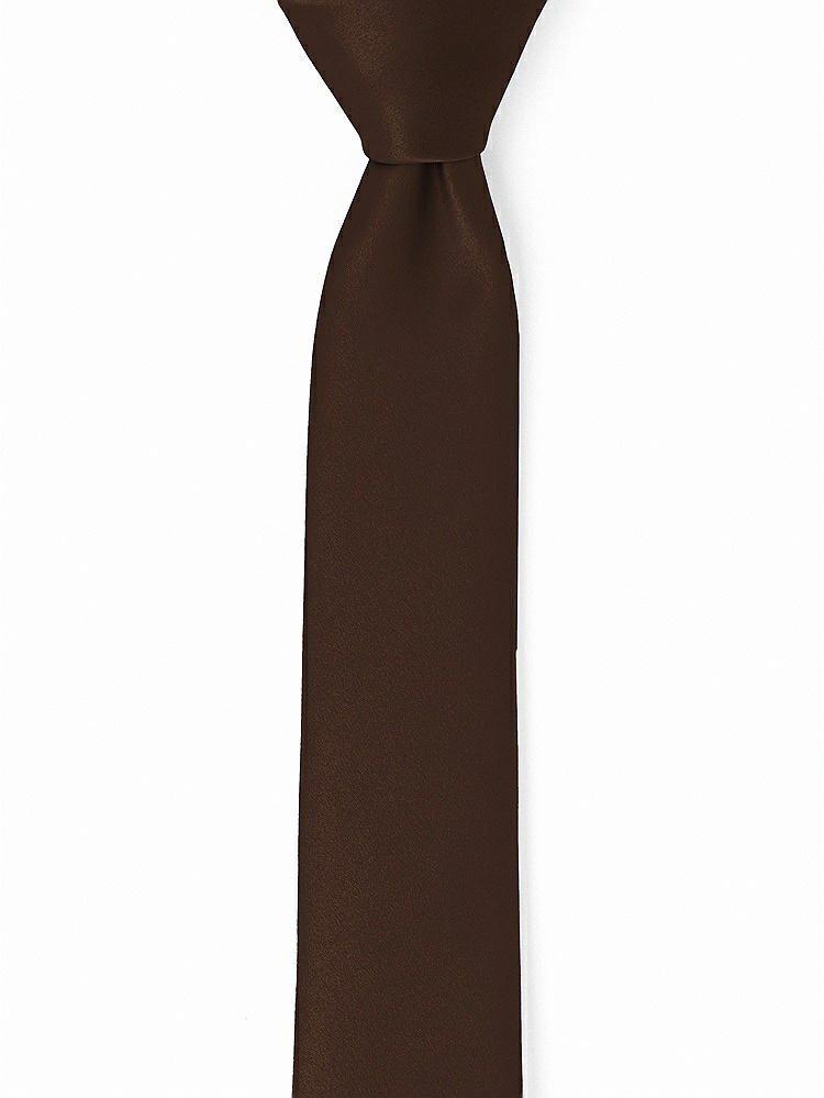 Front View - Espresso Matte Satin Narrow Ties by After Six
