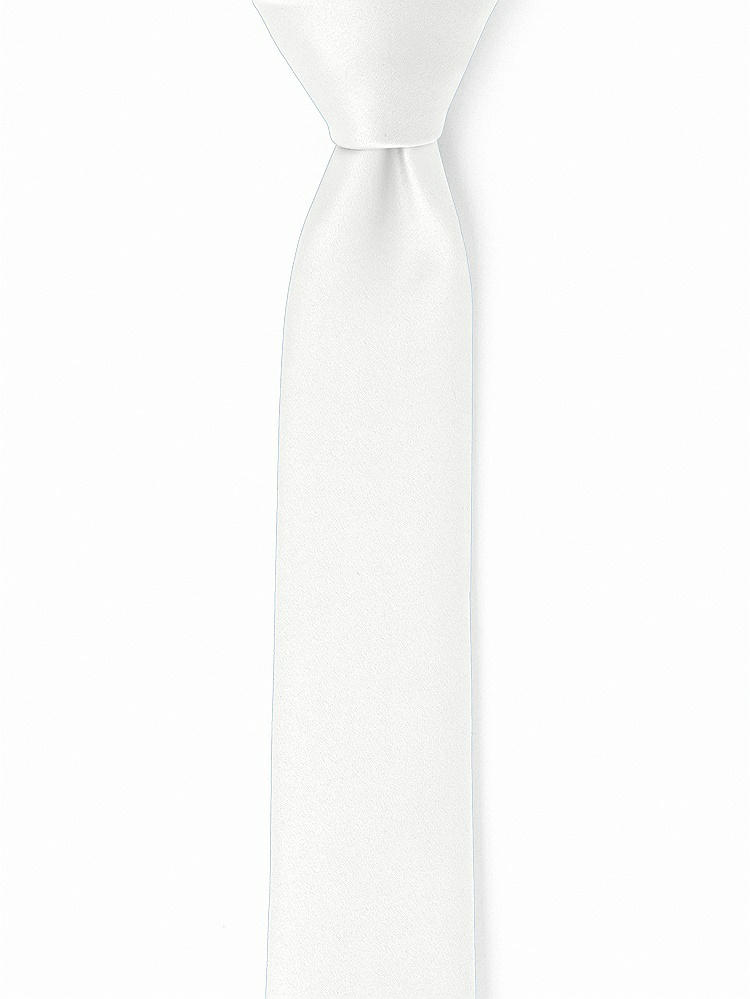 Front View - White Matte Satin Narrow Ties by After Six