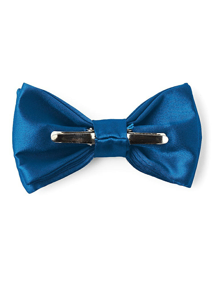 Back View - Cerulean Matte Satin Boy's Clip Bow Tie by After Six