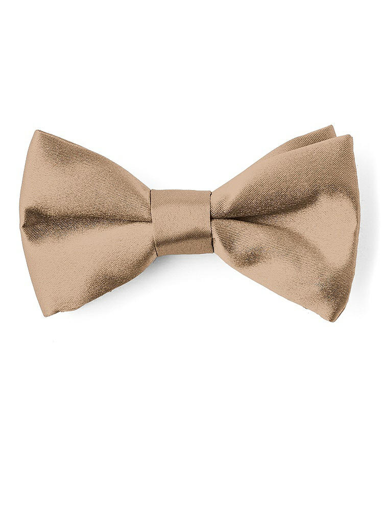 Front View - Cappuccino Matte Satin Boy's Clip Bow Tie by After Six