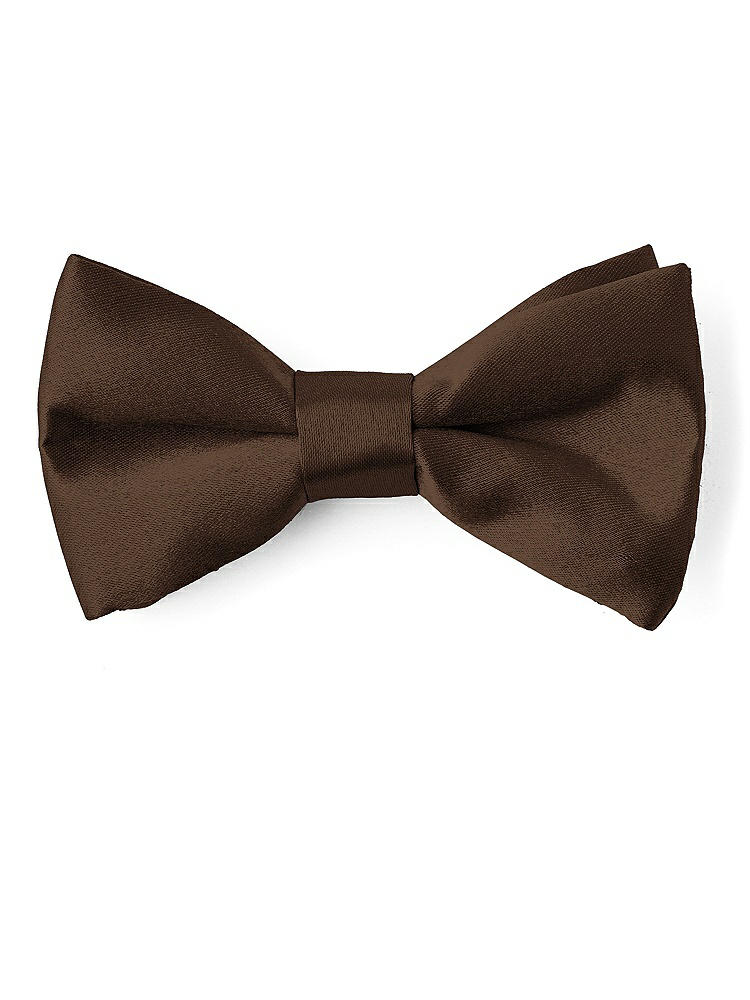 Front View - Espresso Matte Satin Boy's Clip Bow Tie by After Six